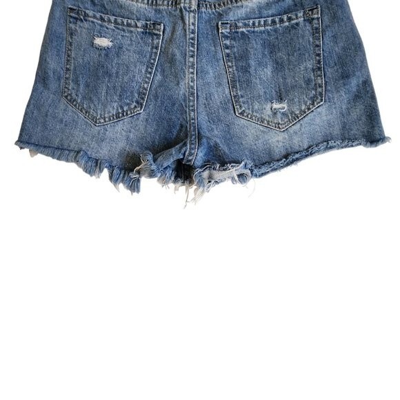 Mod Ref blue distressed jean shorts sz M - Picture 6 of 11